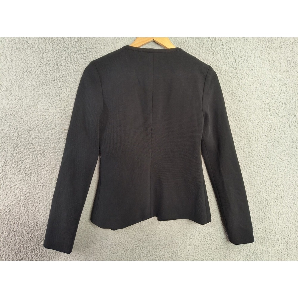 By Smith New York‎ USA Black Geometric Panel Hook Front Designer Jacket Size 0 - Picture 3 of 13